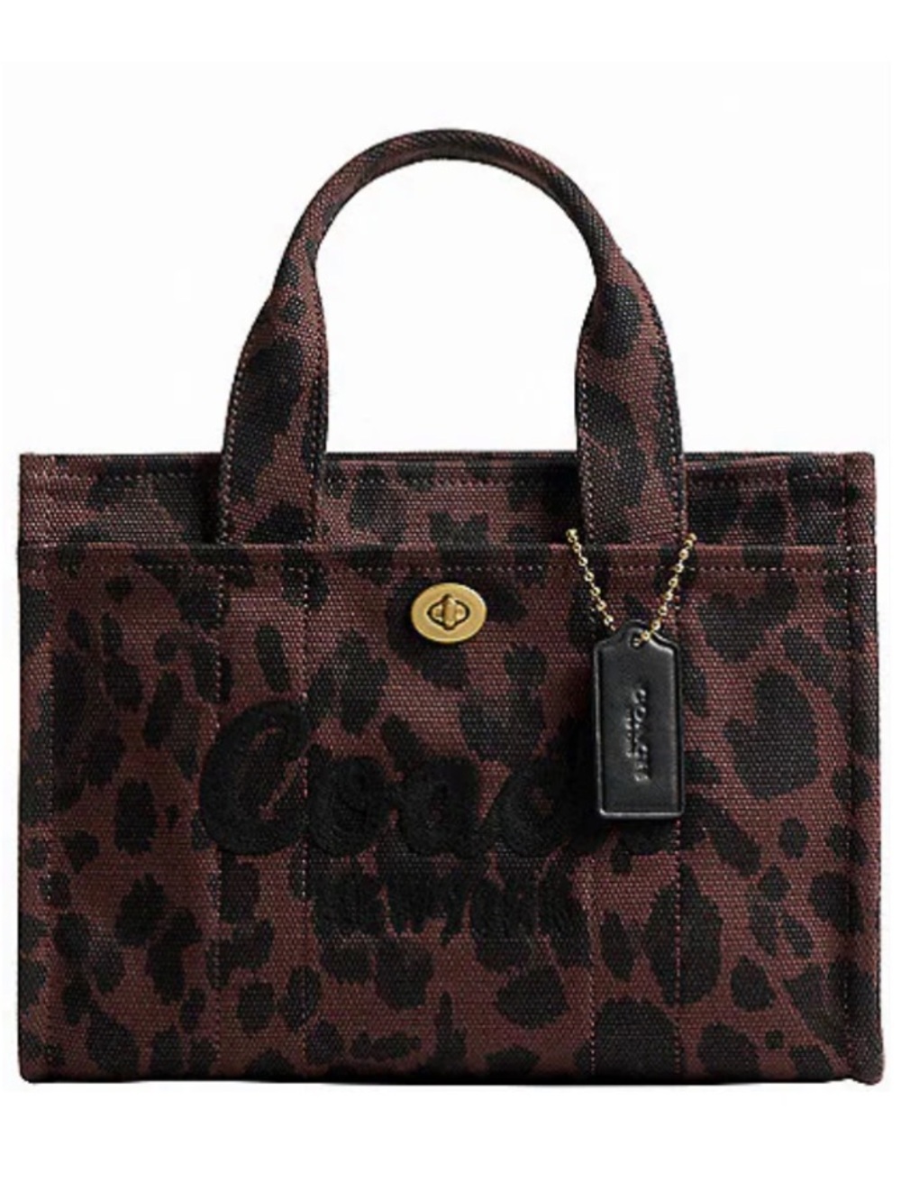 Coach Small Leopard Print Cargo 26 Tote Bag